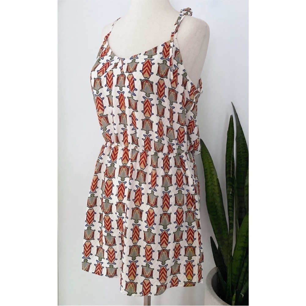 BCBGMaxAzria Red & Green Romper, Sz S